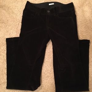 Black velvet pants